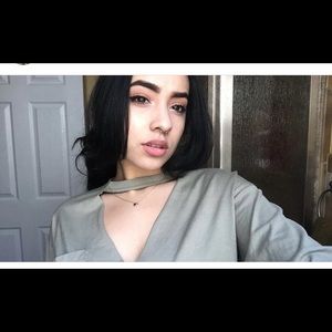 PINK Triangle Cut Out Long Sleeve